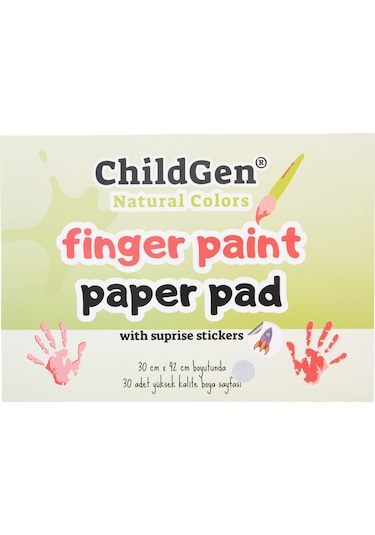 Childgen Parmak Boya Resim Defteri Finger Paper Pad