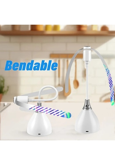 Boatshop1 2 Adet Sinek Kovucu Fan Yumuşak Kanatlı Usb Veya Pil İle Çalışan Sinek Savar Mutfak Piknik Yemek Masası İçin