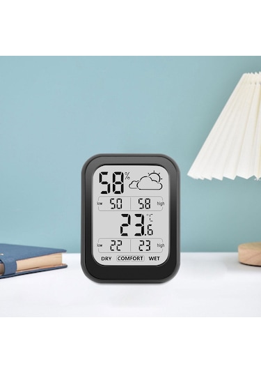 Homyl Kapalı Termometre Higrometre Nem Ölçer Büyük Ekran