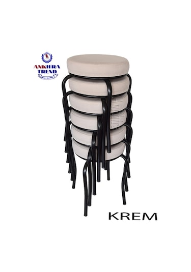 Tabure(Siyah Ayaklı) (6 Adet) - Mutfak Balkon Tabur...