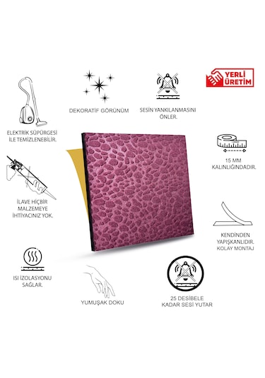 Tink Kendinden Yapışkanlı Keçe Akustik Ses Ve Isı Yalıtım Paneli