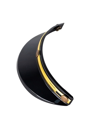 Pazly Retro Motosiklet Kaskı İçin 3 Düğmeli Rüzgar Ve Güneş Koruyucu, Pc Malzemeli Zirve Kalkanı