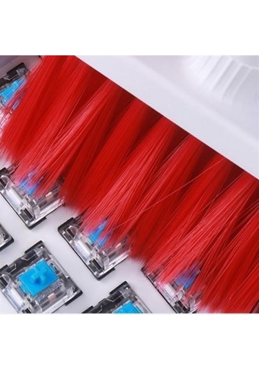 Zmc Bilişim Çok Amaçlı Kırmızı Hassas Fırça Başlıklı Bilgisayar Laptop Temizleme Fırçası