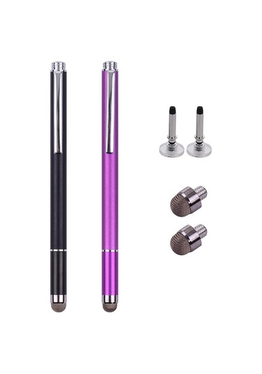 Pazly Wk-117a 2'li Kapasitif Kalem Seti, Değiştirilebilir Uçlar, Siyah/mor, 2 Adet/