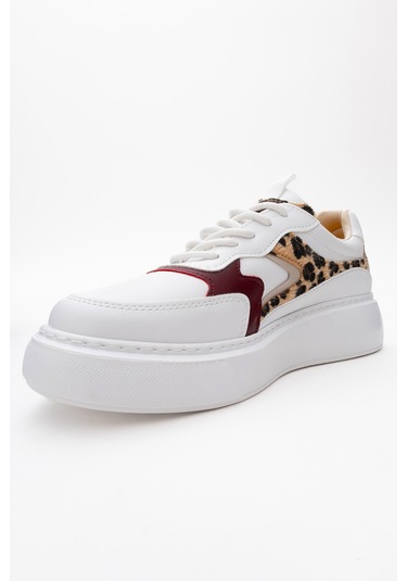 Aere Beyaz Desenli Kadın Spor Ayakkabı Beyaz
