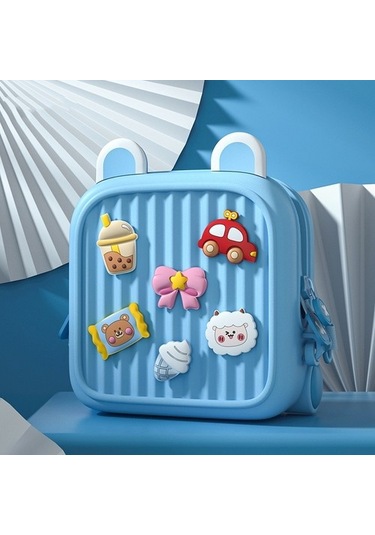 K32 Çocuk Sevimli Seyahat Sırt Çantası Whnkcm Mavi