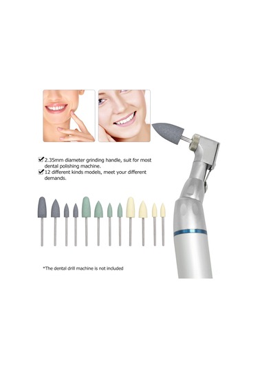 Qingmipy Profesyonel 12'li Diş Parlatma Ve Zımparalama Başlıkları Seti - Yüksek Kaliteli Silikon