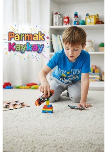 Craftivio Sök Tak Mini Parmak Kaykay 2'li 3+ Yaş Çok Renkli