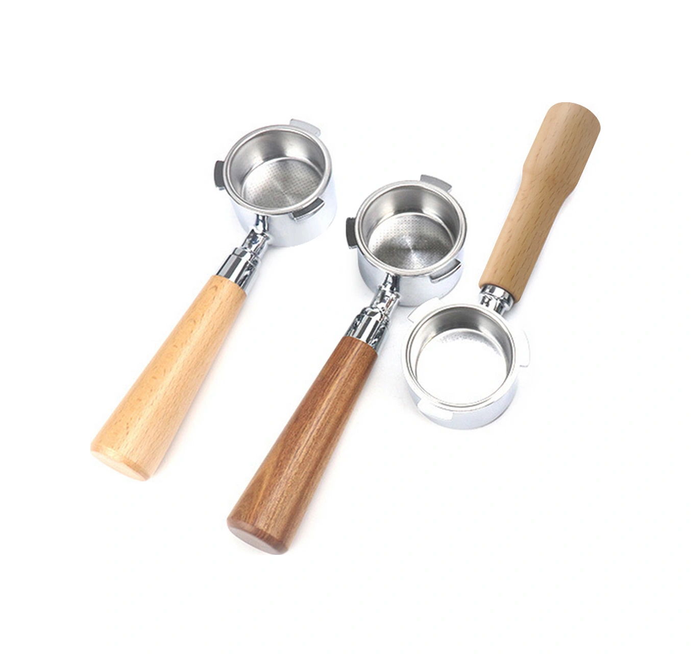 Geeksen Zinc Alloy + Ahşap 51mm 3 Kulaklı Filtreli Kahve Portafilter, Profesyonel Kahve Ekstraksiyonu İçin Dikey Tip B1 Kırmızı Akçaağaç Diğer