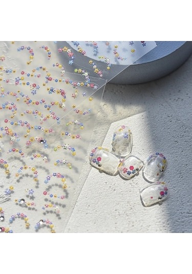 Flybuy 1 Adet 5d Elmas Japon Bahar Çiçek Nail Art Etiketler Zarif Tasarım 4556