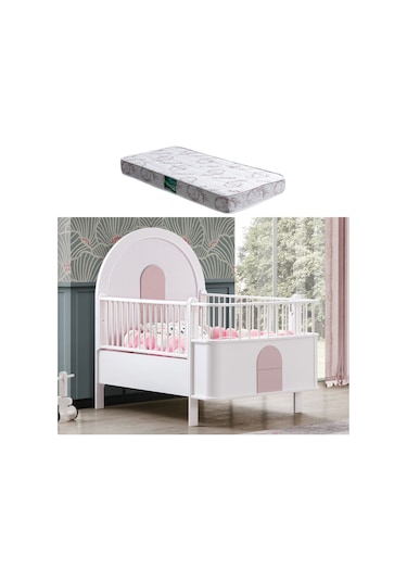 Mdf Beşik Venüs Büyüyen Beşik + 1 Adet Comfort Yatak 90x130 Beyaz