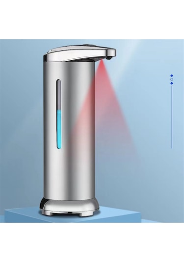 Anjiexun Banyo Akıllı Köpük Makinesi Sıvı Sabunluk Pompa Kabı Gümüş