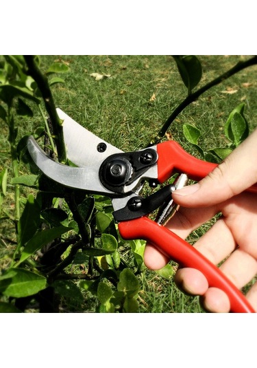 Symbee Sk-5 Çelik Bıçaklı Bahçe Budama Makası, 20mm Kesme Çapı, Ergonomik Anti-skayma Tutamak, Şok Emici Yaylı Tasarım