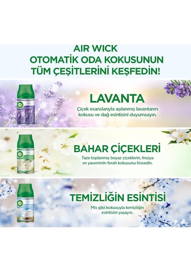 Airwick Freshmatic Makine Yedek Lavanta + Bahar Çiçekleri + Temizlik Esintisi