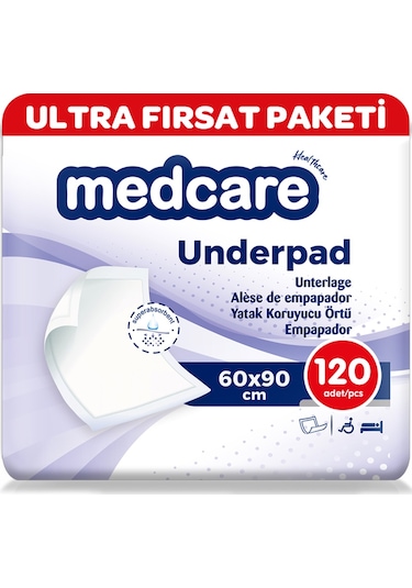 Medcare Yatak Koruyucu Ultra Paket Yatak Örtüsü 60 x 90 CM 120 Adet