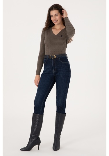 U.s. Polo Assn. Kadın Vizon Kazak /triko 50313625-vr052 Vizon