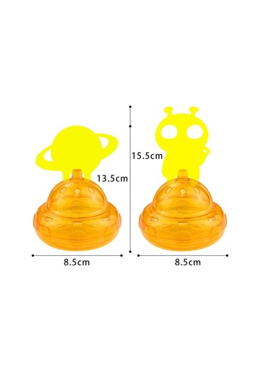 Createtech Suntek Uzay Gemisi Şekli Yeniden Kullanılabilir 2 Adet Kırmızı Meyve Sineği Kapanı