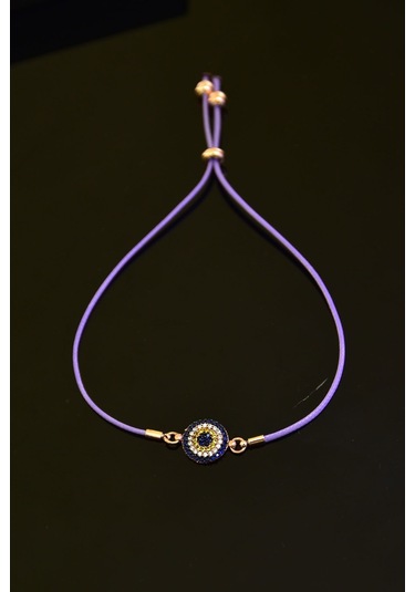 925 Ayar Gümüş Zirkon Taşlı Ipli Nazar Kadın Bileklik