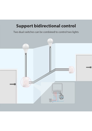 2 Yönlü Wifi Anahtar Röle Modülü 16a Kablosuz Açma/kapama Hs6975-1