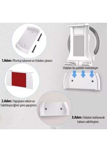 Ally Pb-47B Askılı Katlanabilen Çok Işlevli Tablet -Telefon Stan-Beyaz