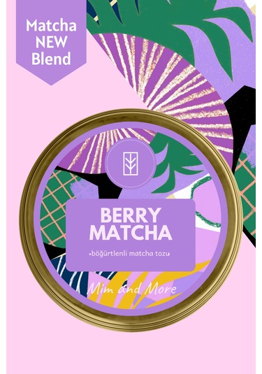 Mim And More Böğürtlenli Matcha Tozu Teneke Kutu 25 G