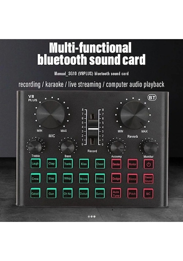 Bm600 Filtreli Condenser Mikrofon V8 Plus Ses Kartı Ve Standlı Set
