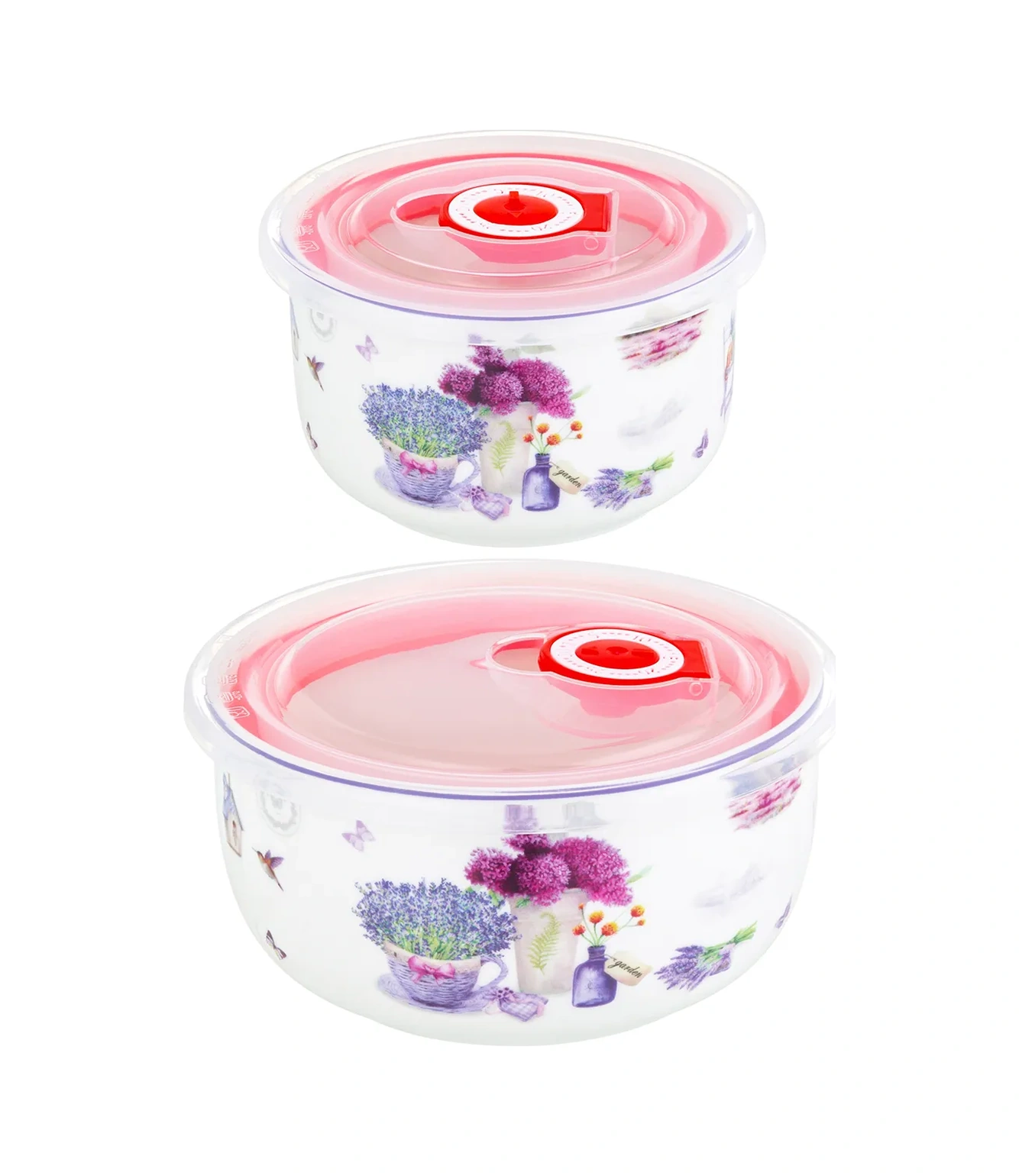 Elan Gallery Kapaklı Lavanda Salata Kasesi 2 Adet, 560 Ml Ve 260 Ml 39699166 Beyaz