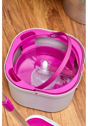 Çift Kovalı Otomatik Mop Temizlik Seti Temiz & Kirli Su Ayrışmalı, Kendini Sıkan Mikrofiber Paspas