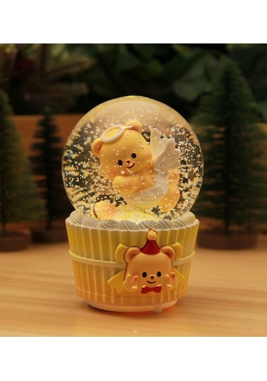 Melek Ayıcık Işıklı Ve Müzikli Kar Küresi Büyük Boy - B