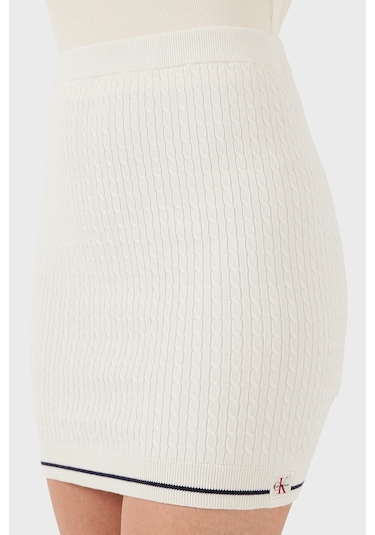 Calvin Klein Bayan Etek Lv047f364g Yas Krem Krem