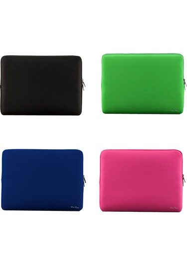 Lemestar 11 İnç Ultrabook Ve Dizüstü Bilgisayar İçin Darbe Emici Spuma Dolgulu, Hızlı Fermuarlı, Zarf Desenli Siyah Koruyucu Kılıf Siyah