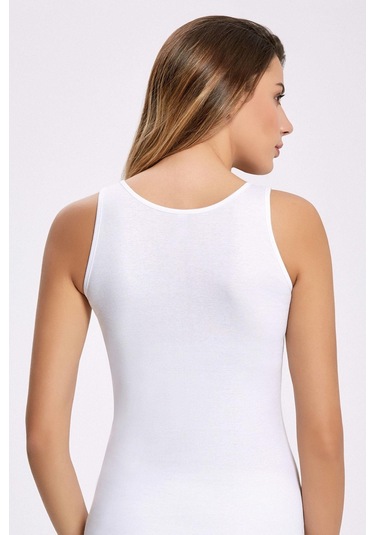 İlke Kadın Mat Biyeli Geniş Askılı Atlet 2002 - 6 Adet 001