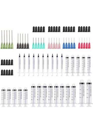 Novahub Endüstriyel Tutkal Yağı İçin 14ga-25ga Künt Uçlu İğneler Ve 1/3/5/10/20ml Şırıngalar 90pack-1 3 5 10 20ml Set