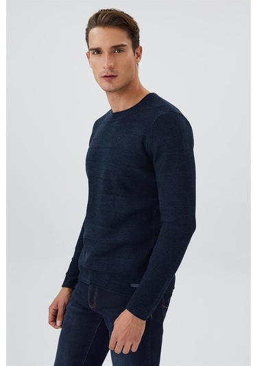 Lee Cooper Holden Erkek O Yaka Kazak Lacivert-15461 Lacivert