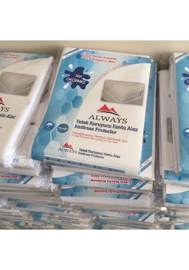 Always Sıvı Geçirmez Alez, Yatak Koruyucu Elastik Bantlı 90X190Cm