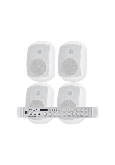 Luxury, Üst Segment 4 Hoparlör 1 Anfi Mağaza Ses Sistemi, Kafe Ses Sistemi, Cami Ses Sistemi, Restorant Ses Sistemi, Profesyonel Ses Ve Ananos Sistemi