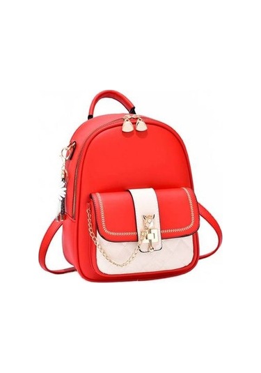 Şık Ve Konforlu Deri Sırt Çantası, Geniş Hacimli Kadınlar İçin Günlük Kullanım Çantası, Tek Omuz Askılı Modeller, Öğrenciler Ve Çalışanlar İçin Pratik Çapraz Body Çanta Kirmizi