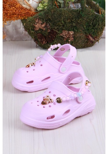 Fort Clx 6990 Plaj Deniz Havuz Terliği Hafif Rahat Esnek Kız Çocuk Terlik PEMBE