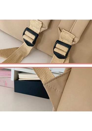 Novahub Sevimli Öğrenciler Yeni Tasarım Büyük Kapasiteli Çok Yönlü Haki Sırt Çantası Haki - Kahverengi