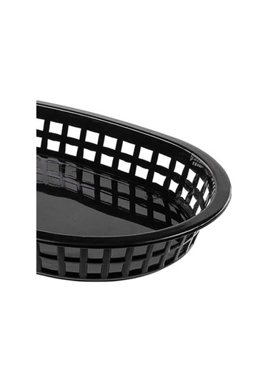 Pazly Suntek Siyah Sepeti Restoran Oval Food Fast Adet 12 Tj Siyah