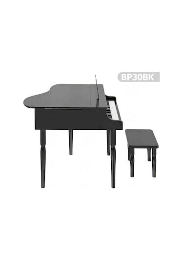 Çocuk İçin Ahşap Piyano Bp30bk Nota Sehpası ve Tabure