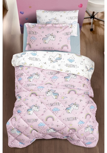 Nordqueen Pamuk Tek Kişilik Uyku Seti Unicorn