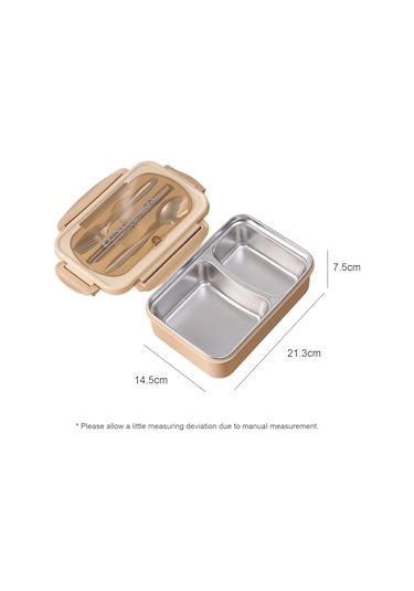 Hangfox 304 Çelik İki Bölmeli Isıtıcı Uyumlu Bento Kutusu - Öğrenci Ve Çalışanlar İçin Sağlıklı Öğle Yemeği, Sakura Pembe Pembe