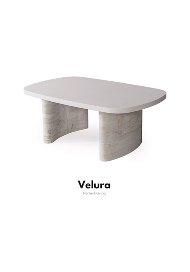 Moon Yemek Odası Takımı Yemek Masası + 4 Adet Sandalye Kırık Beyaz