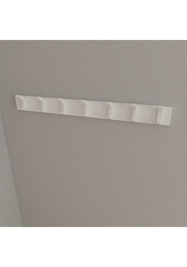 Hepsi3boyutlu Modern Duvar & Kapı Kanca Askılık - 7 Adet Beyaz Kanca Askılık - Model No : 2 Beyaz