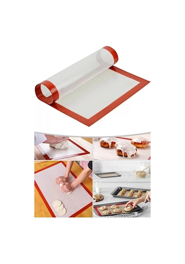 Brandi Profesyonel Yıkanabilir Silikon Pişirme Matı 30x40 Cm Bej