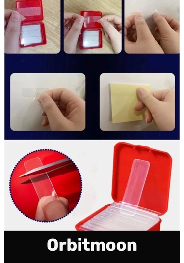 Premium Süper Güçlü Kolay Çıkarılabilir Yapışkan Çok Amaçlı 60 Parça Çift Taraflı Şeffaf Bant