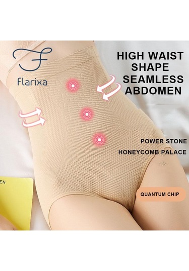Bej Flarixa Yüksek Bel Dikişsiz Doğum Sonrası Kadın Göbek Külot Sıcak Saray Vücut Şekillendirici Kadın Iç Çamaşırı Kalça Kaldırma Zayıflama Fit Külot