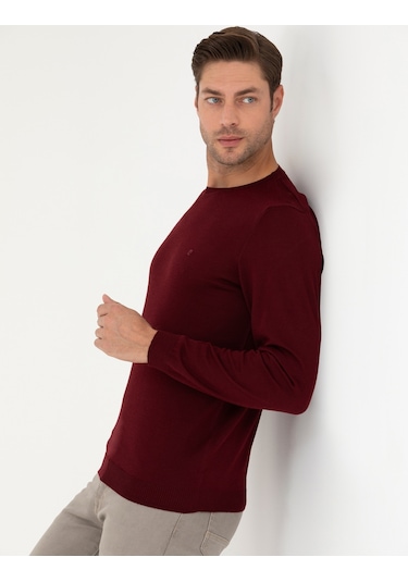 Pierre Cardin Erkek Kırmızı Triko Kazak 50270054-vr030 Kırmızı