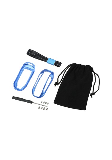 Neevoyu Tesla Model X Anahtar Kılıfı, Alüminyum Kapak, Sinyali Etkilemez, Buton Erişimi Kolay,  Paketiyle Mavi Renk